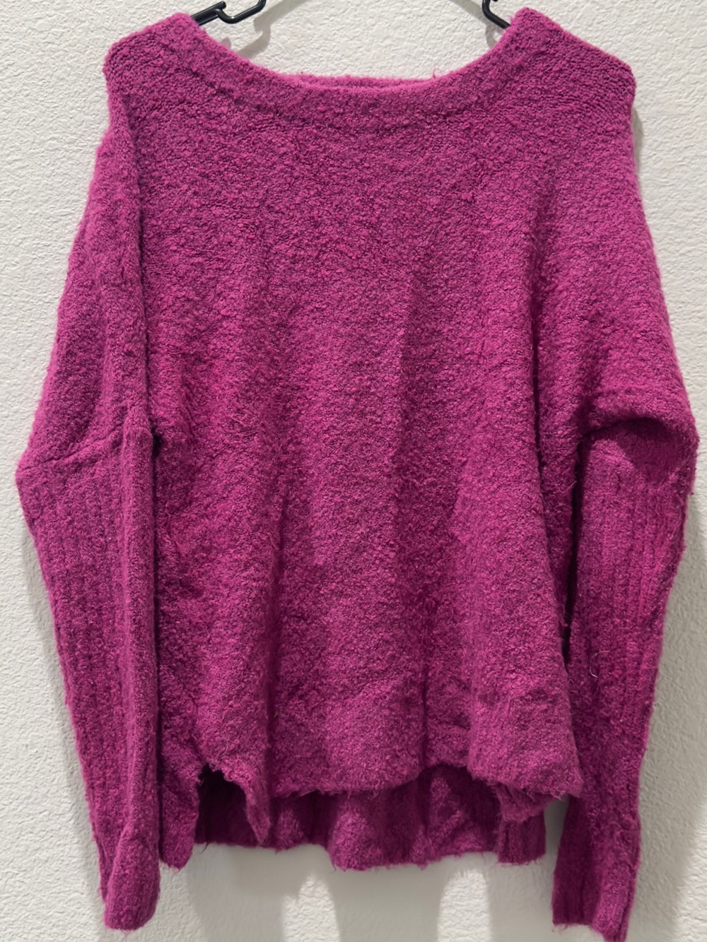 Anthropologie Sleeping on Snow Lavinia Wool and Alpaca Sweater in Magenta